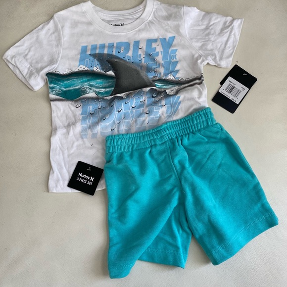 Hurley Other - Hurley cute shark boy too shorts outfit 8001